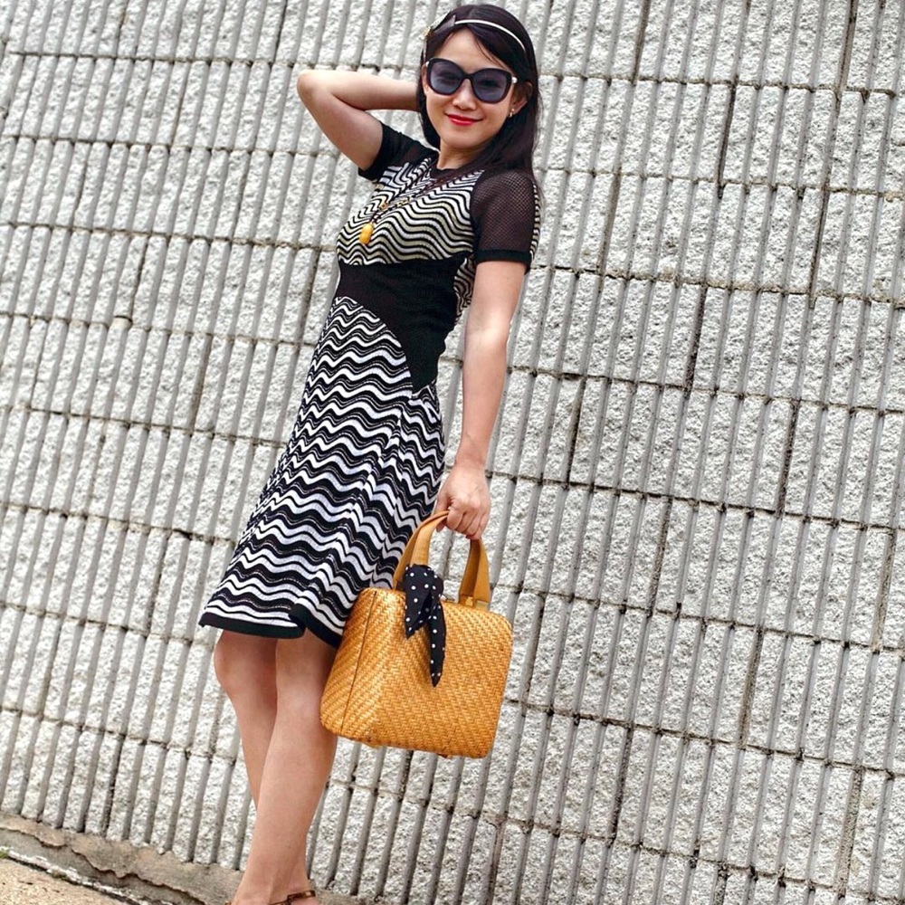 M Missoni Knit Dress With Metallic Sz 40